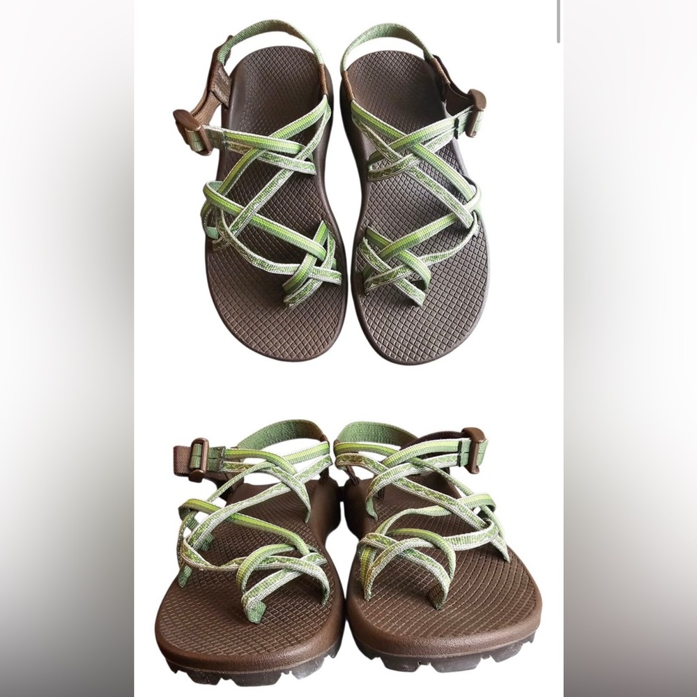 Chaco Women’s ZX2 Yampa Unaweep Sandals Green Hiking Trail Toe Loop Size US 7